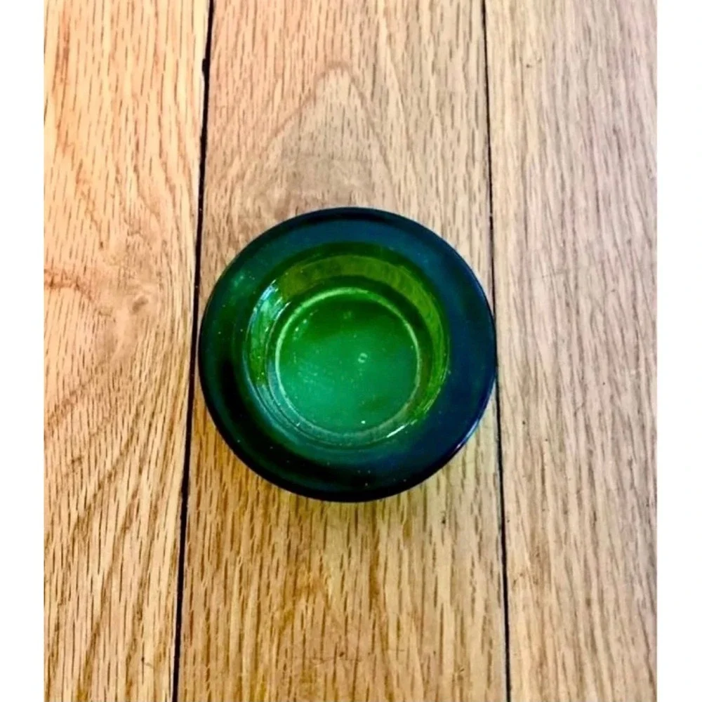 Green Glass Tea Light Candle‎ Holders